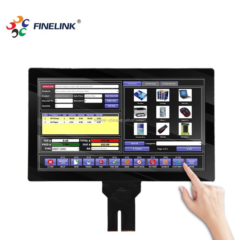 21.5 인치 산업용 솔루션 방수 액티브 펜 지원 용량 터치 스크린 패널
