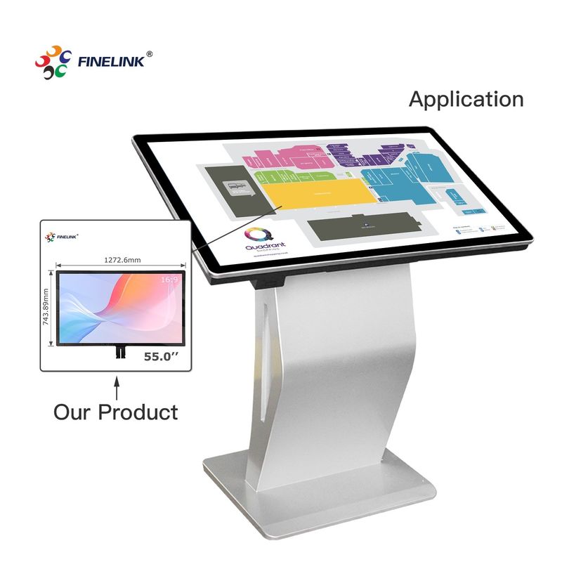 32-55 인치 FINELINK LCD 패널 터치 스크린 PCAP 검은 용량 교육 터치 패널