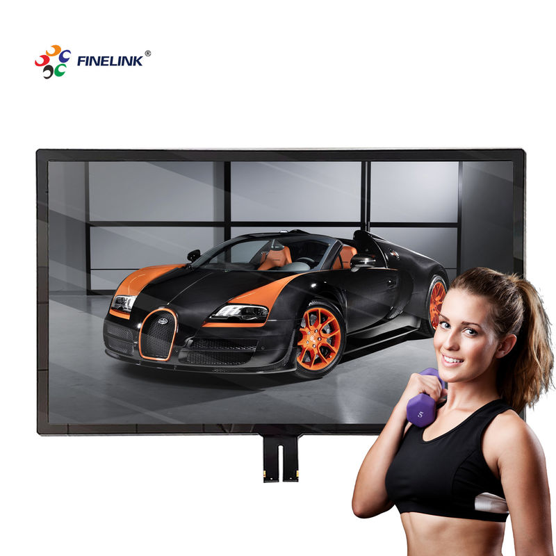 FINELINK OEM 55 인치 방수 멀티 터치 스크린 패널 USB/I2C/시리얼 포트 인터페이스