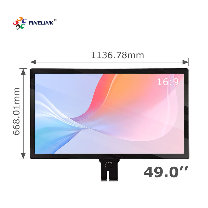 49인치 IP65 방수 터치 멀티 터치 USB/I2C/RS232 인터페이스 키오스크용 대용량 터치 패널