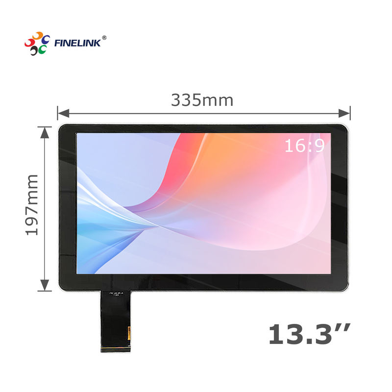 커스터마이징 13.3인치 IP65 방수 터치 화면 USB/RS232/IIC 인터페이스로 10점 터치