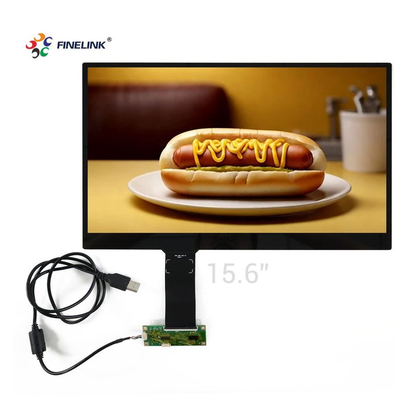 FINELINK OEM/ODM 15.6인치 사용자 정의 PCAP 터치 스크린 350cd/m2 밝기