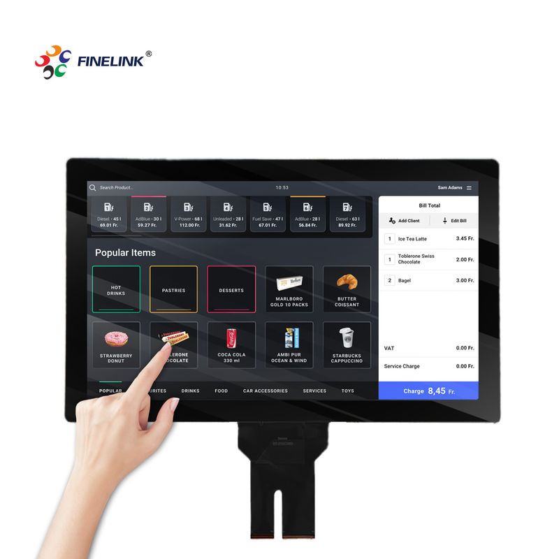 21.5 인치 USB 멀티 터치 용량 터치 패널과 유리 유리 FPC IC 구조