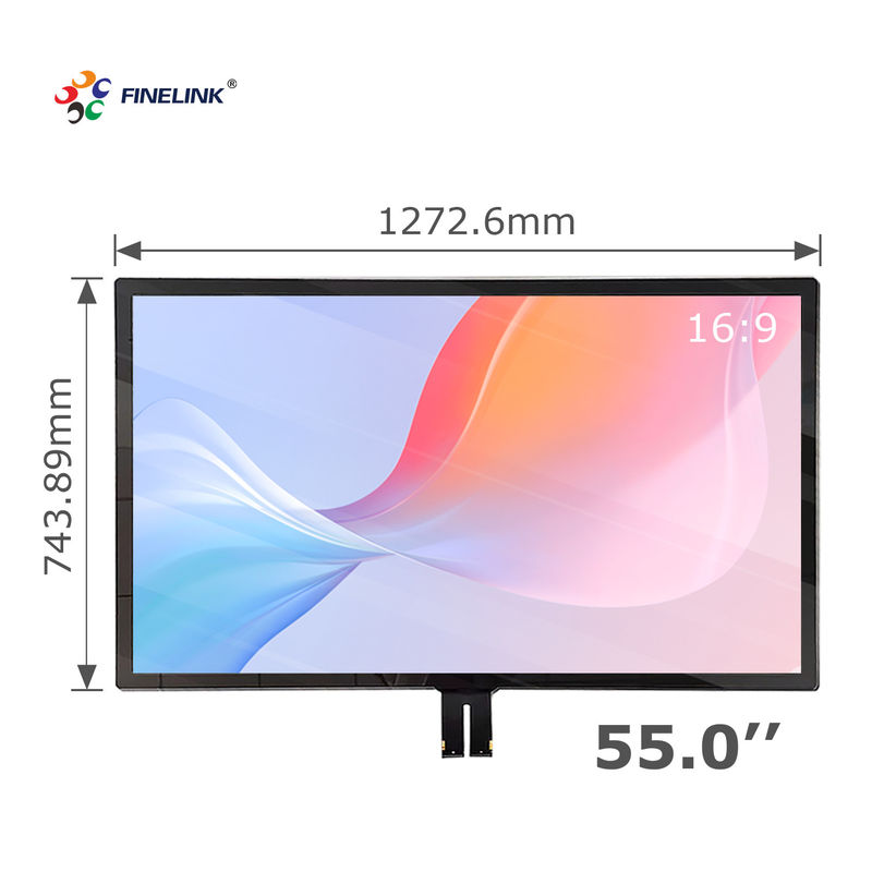 멀티 포인트 터치 55 인치 G G 터치 패널과 대형 LCD 및 유리 유리 FPC IC