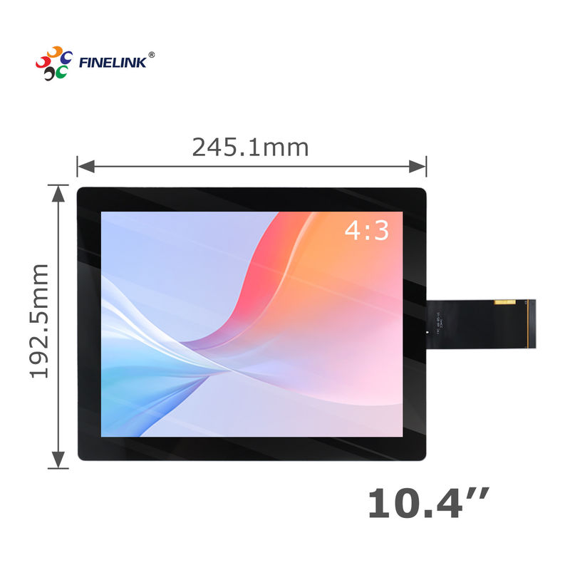 커스터마이징 10.4 인치 Pcap 유리 터치 패널 모니터 방수 IIC / USB 인터페이스