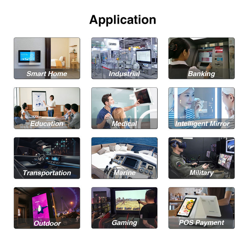 커스터마이징 10.4 인치 Pcap 유리 터치 패널 모니터 방수 IIC / USB 인터페이스