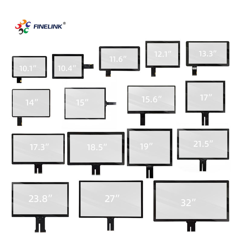 멀티 터치 사용자 정의 크기 IP65 방수 PCAP 터치 패널 10 포인트 터치 USB/RS232/IIC 인터페이스